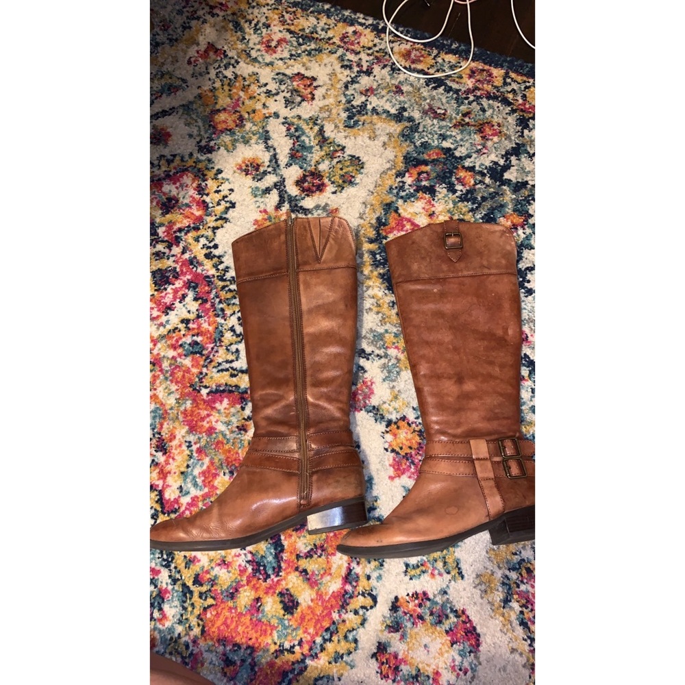 Leather riding boots